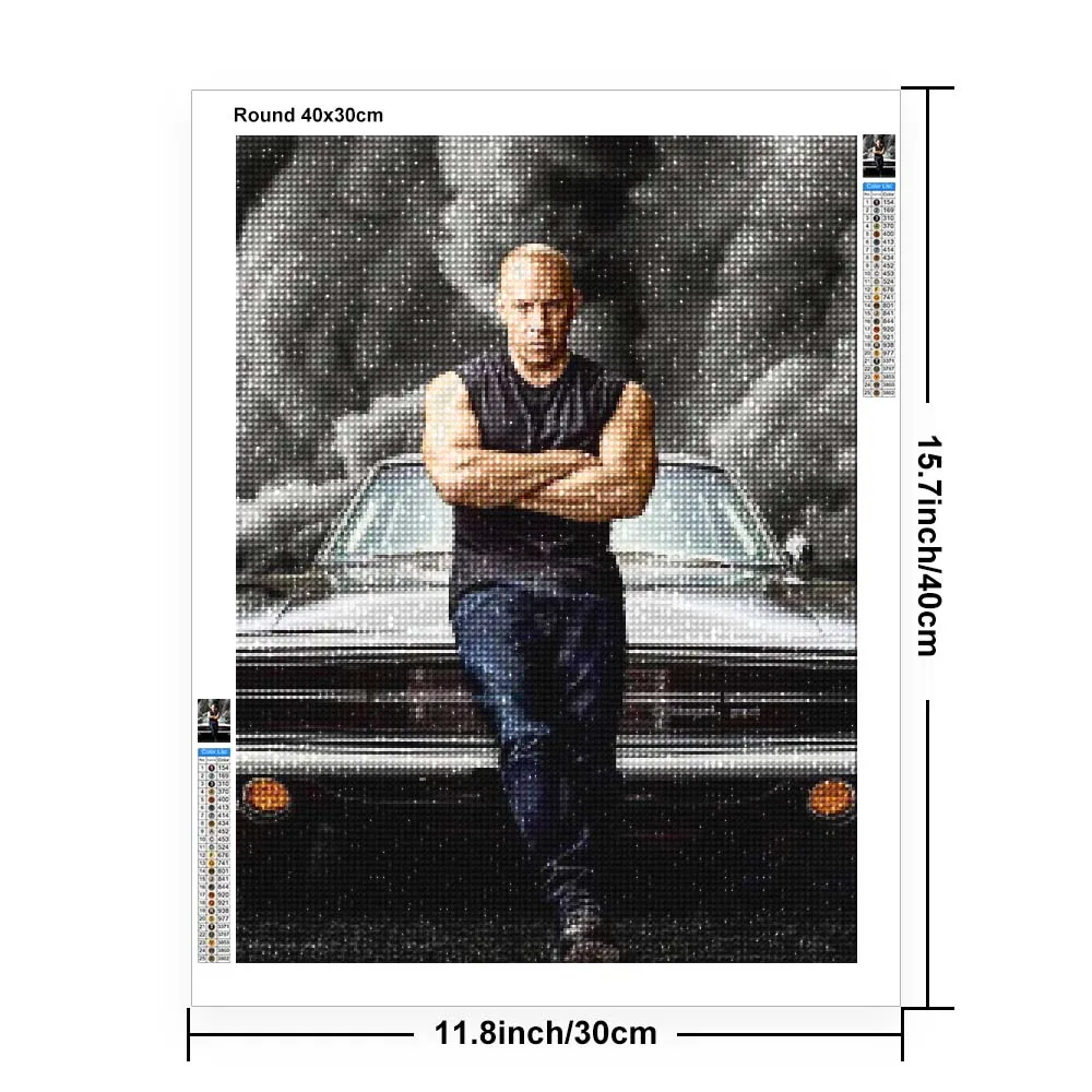 Classic Movie Fast And Furious 10 Diamond Rhinestone Painting Art Paul Walker And Cars Full Square Drill Cross Stitch Home Decor