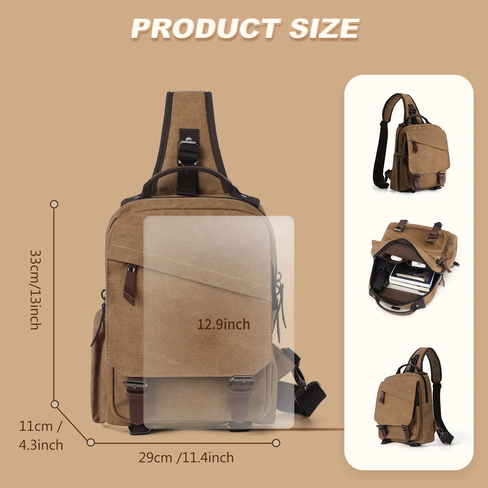 حقيبة كروسبودي للرجال موضة العلامة التجارية حقيبة كتف الصدر حقيبة الشارع عادية عبر الكتف متعددة الوظائف على ظهره حقيبة الظهر التكتيكية #3