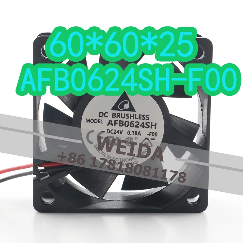 

6CM Cooling Fan Delta 24V 0.18A AC EC 6025 Mute Cabinet Inverter Dual Ball High air Volume AFB0624SH-F00