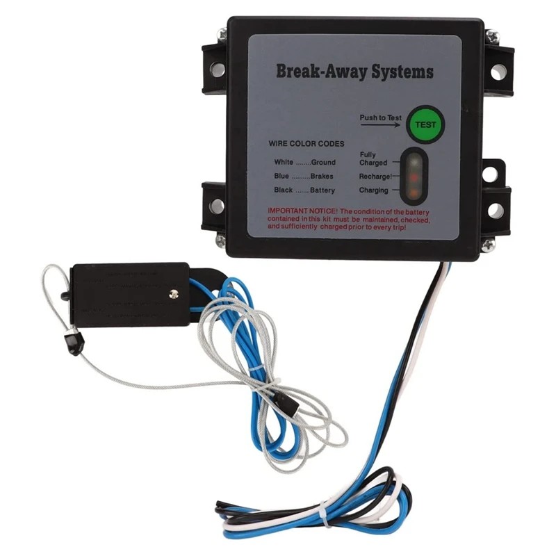 

Trailer Brakes Breakaway Kit LED Trailer Breakaway Kit Test Breakaway System Black Universal For Vehicle