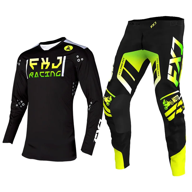 Enduro Pak Cross Off-Road Heren Kits Dames Motorcross Versnelling Set Jersey Broek Motorfiets Combo Groen Blauw Geel Wit Roze Zwart