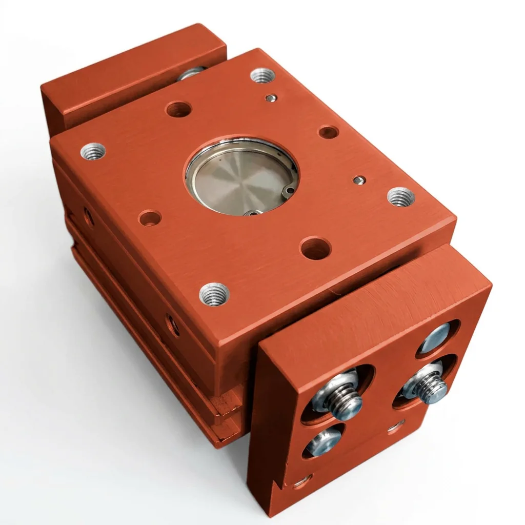 OEM Precision Pneumatic Finger Cylinder With Custom Bore Size and Air Port Configuration