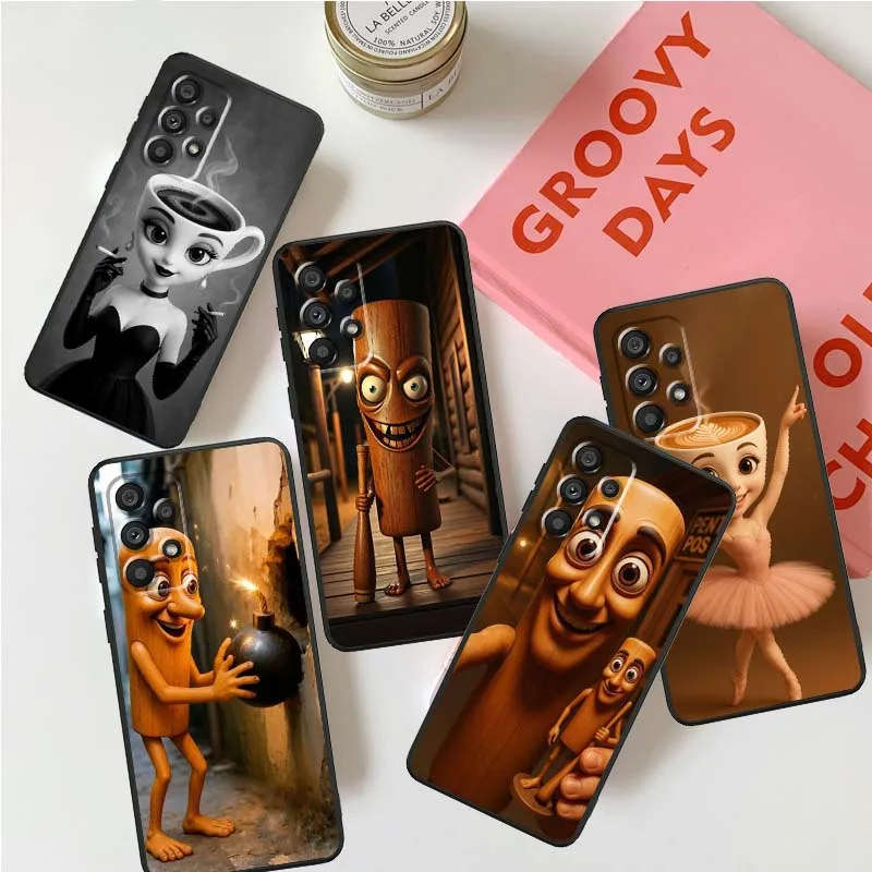 

Balerina Capucina Cartoon Art For Samsung A42 A41 A35 A34 A33 A32 A25 A24 A23 A21s A04 A03 Note 20 Ultra 5G Black Phone Case