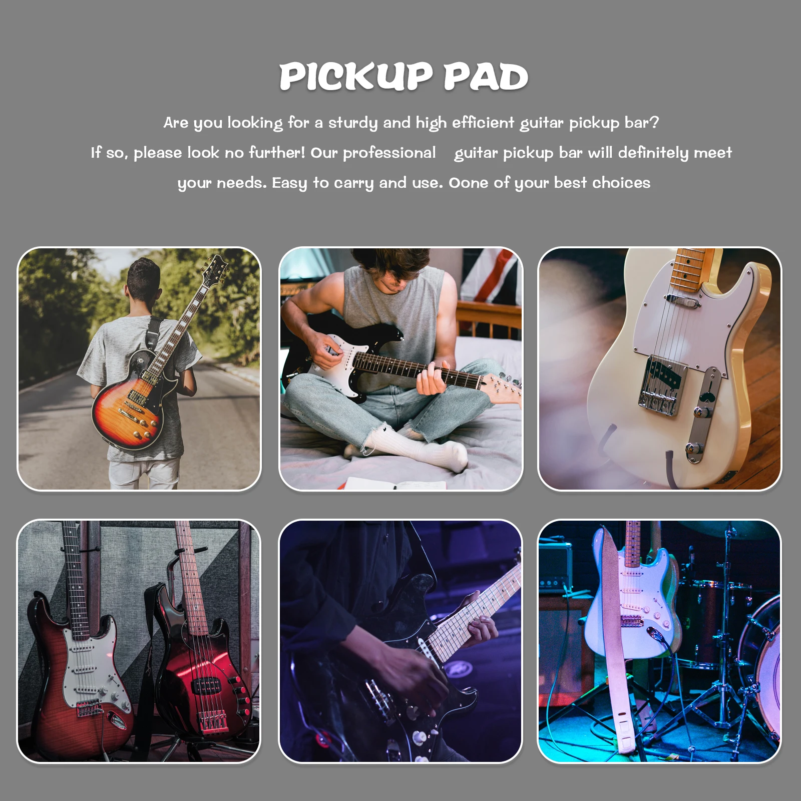 

4Pcs Pickup Professional Pickup Strip for Guitar Bass Ukulele Electric Wood Plastic Durable Maintenance leveling Tool Strip