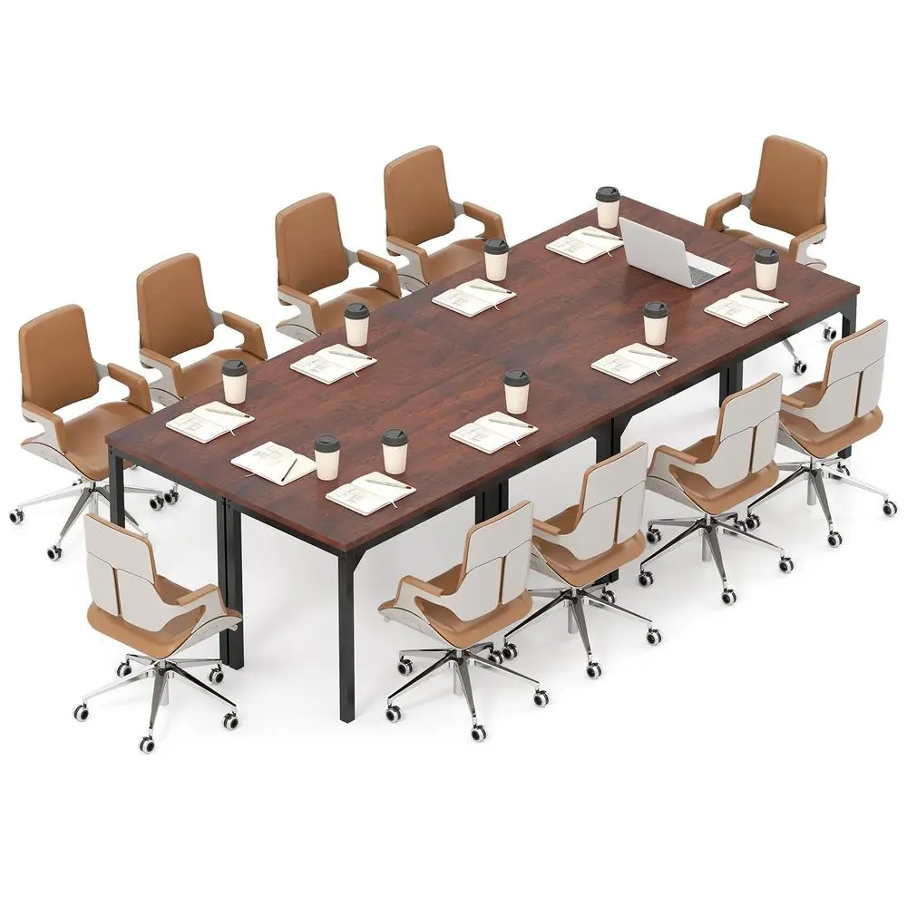 

Conference Table Set of 4, Rectangular Meeting Room Table with Large Tabletop amp HeavyDuty Metal Frame, Multifunctional Comput