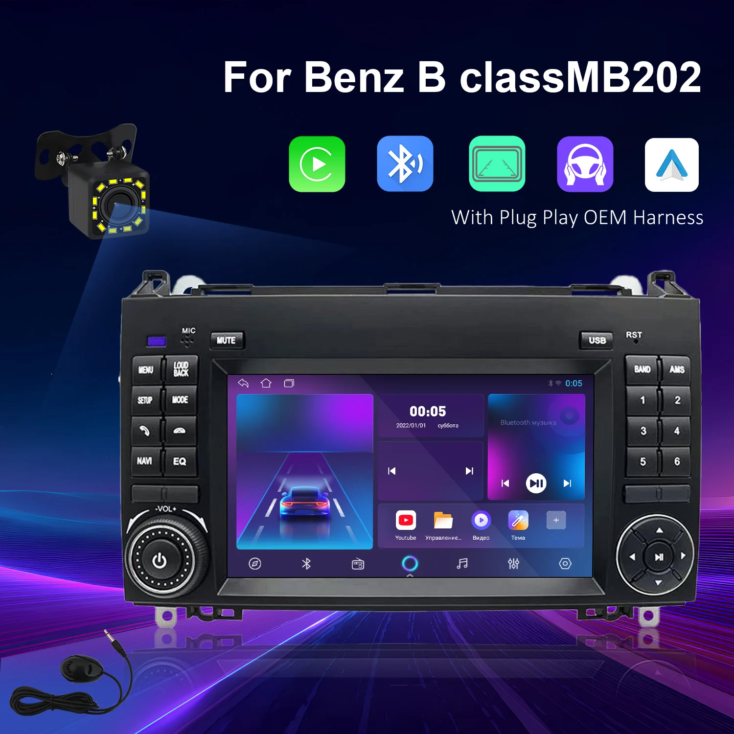 

KSPIV 9 Inch Car Radio For Mercedes-Benz B class W245 2005-2012 Wireless CarPlay Android Auto Multimedia Player GPS Navigation