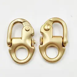 1 x Solid  Brass Buckle Clasp Buckle Keychain Ring Hook screw pin joint Connecter Bag Strap Leathercraft Accessories Parts