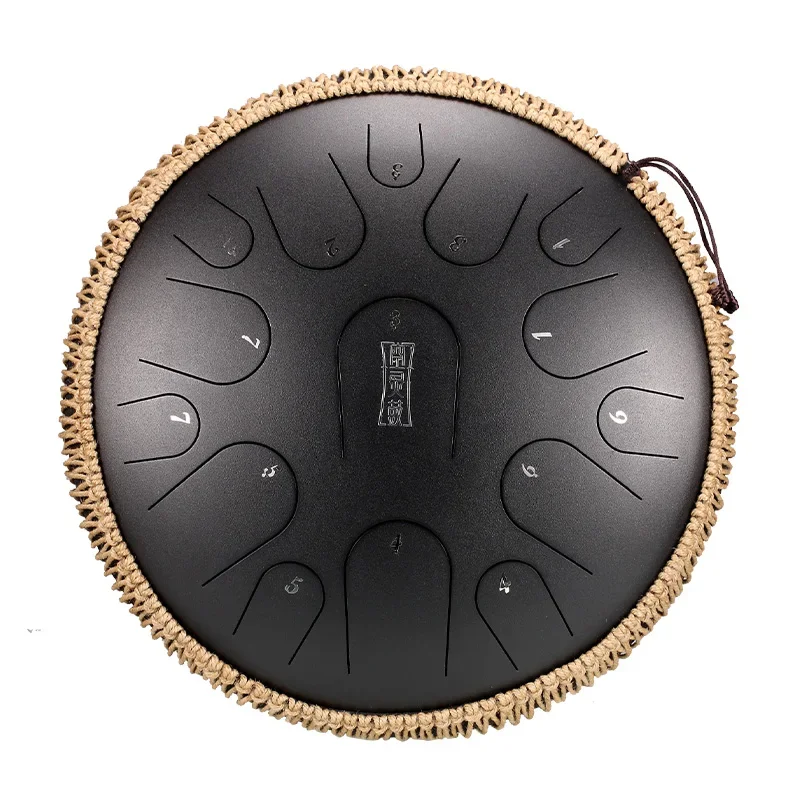 

Handwork Hand Pan Steel Tongue Drum free gift percussion instrument 14'' 15 notes