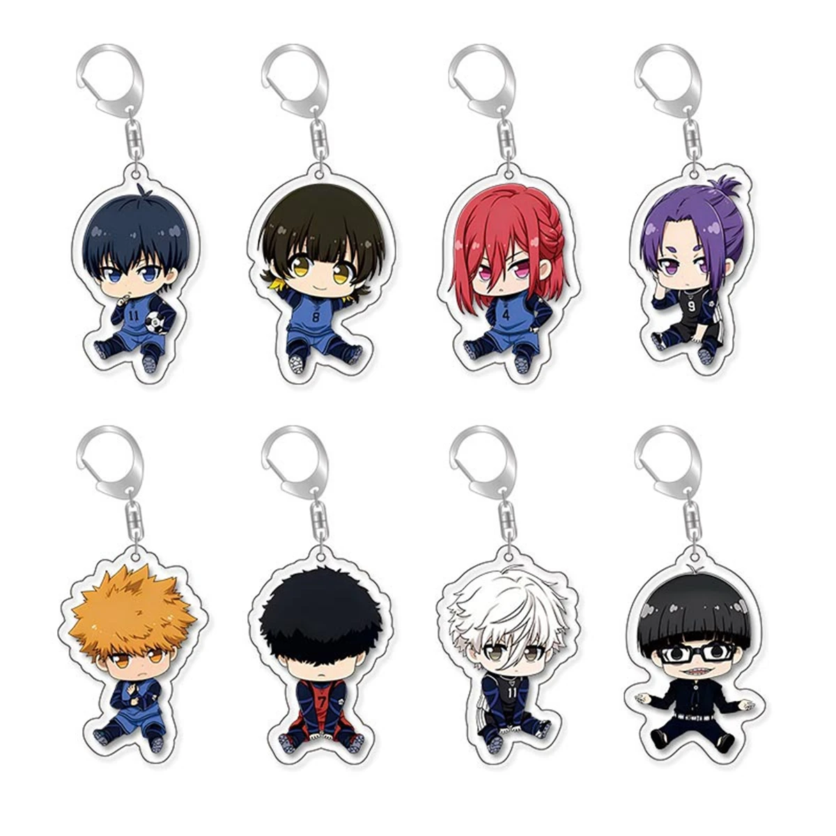 Anime GOODS Acrylic Keychain cute y2k blue prison keychain for bag keys car key bag backpack collection display accessories