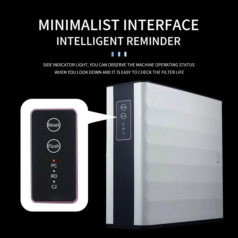 آلة تصفية المياه ، صنبور ذكي ، تنقية المياه معالجة RO ، موزع المياه التناضح العكسي ، 75hours