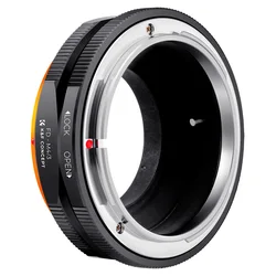 Adaptador de Montura de Lente K&F CONCEPT FD-M4/3 FD a Cámara M43 MFT para Cuerpos de Cámaras Canon FD a M4/3 Olympus PEN y Panasonic Lumix