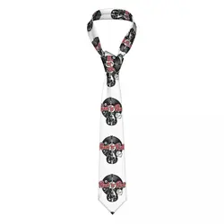 Custom Rockabilly Music Rock Roll Red White And Black Dice Rockers Guitars Necktie Men's Silk Popular Music Neck Ties for Party