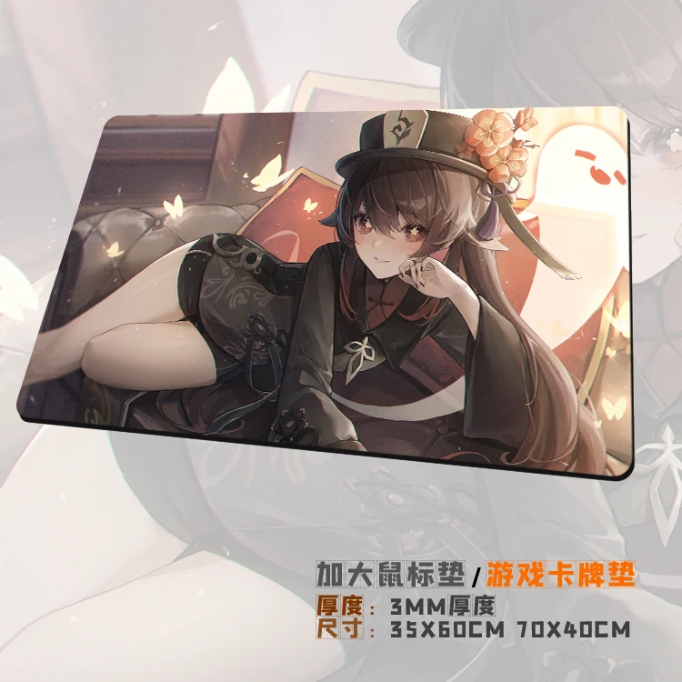 

Anime Genshin Impact Hu Tao series Cosplay Office Wrist Rest Rubber Pad Gel Mouse Gift extra-large size mousepad