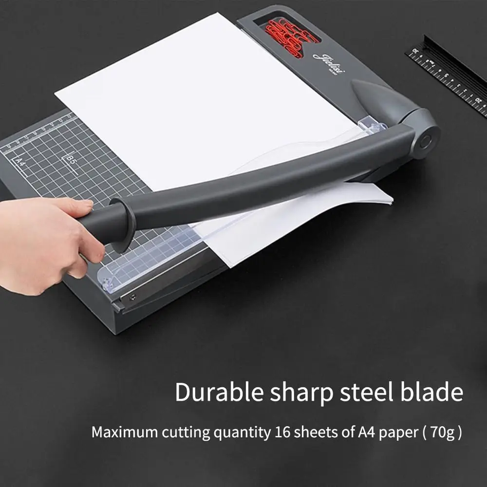 Length Desktop Mini Paper Trimmer Dark Gray Premium Guillotine Cutter Accurate Scale with Security Cutter Head