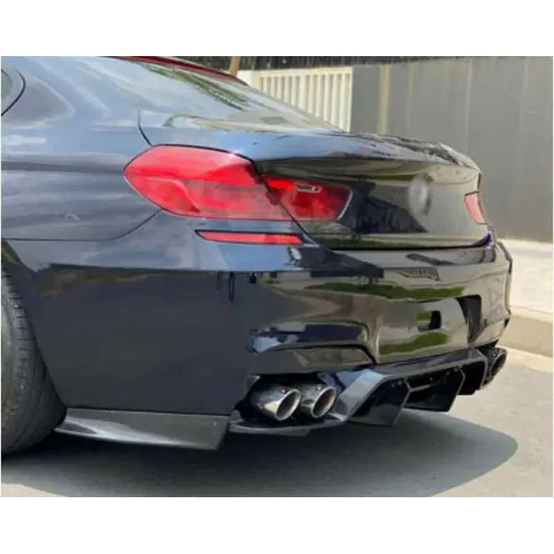 Real Carbon Fiber Rear Bumper Lip Diffuser Spoiler For BMW F06 F12 F13 M6 M Sport 2012 2013 2014 2015 2016 PSM Style Guard Plate