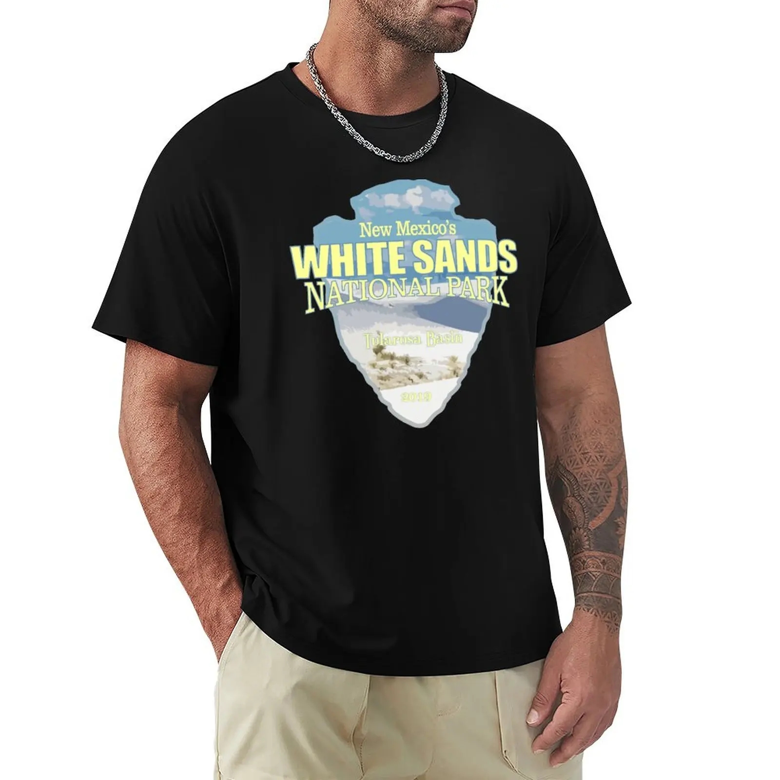 

White Sands National Park (arrowhead) T-Shirt Casual Minimalist Short Sleeve Top