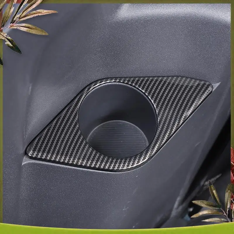 

Portable Rear Back Cup Holder Frame Cover Cup Holder Frame Trim Accessories For Ford Bronco 2021-2023 ABS Carbon Fiber