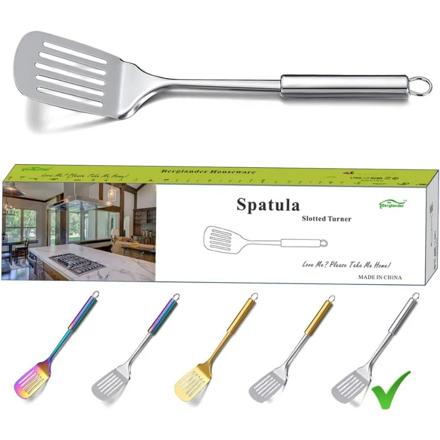 

Stainless Steel Spatulas Slotted Turner Metal Turner For Cng Kitchen Spatulas For Nonstick Cookware Barbecue Spatula Dishwasher