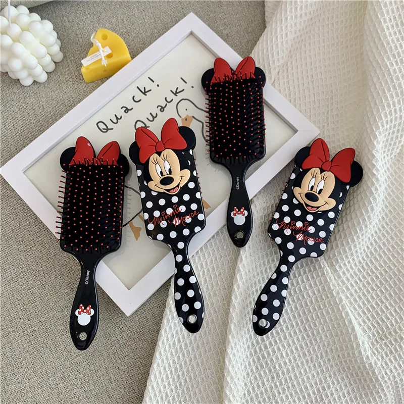 Disney Mickey Minnie Air Cushion Massage Combs Stitch Cartoon Anime Figures ChildrenComb Hair Brush Hairdressing Tool Kids Gift