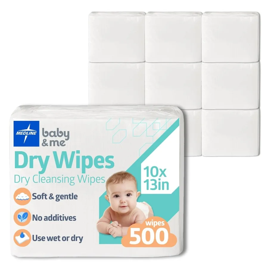 Chiffons nettoyants secs jetables pour peaux sensibles dans les applications de soins de bébé : hypoallergéniques doux et idéaux pour un usage quotidien
