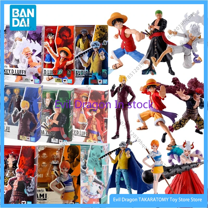 Original Bandai One Piece Anime Characters SHFiguarts Monkey D. Luffy Nami Eustass Kid Roronoa Zoro Action Figure Toy Gift