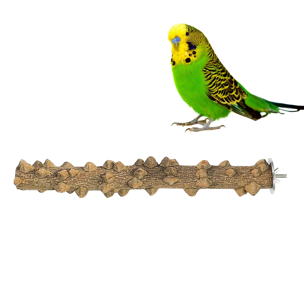 

Wood Bird Perch 25x2.5x2.5cm Natural Safe Parrot Play Stand Cockatiels Parakeets Premium Quality Wooden Accessories Pet