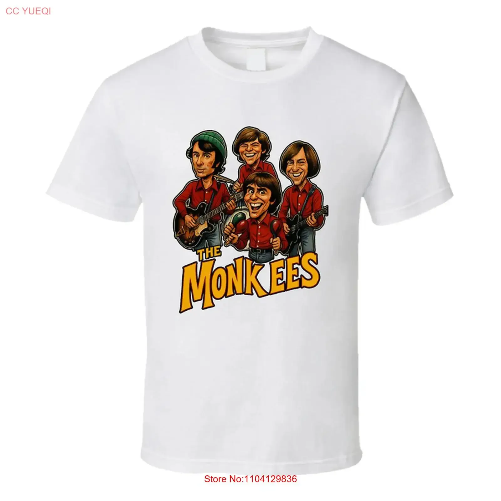 The Monkees Fictional Band Caricature Fan T Shirt vintage Washed Stylish Breathable graphic Soft Comfortable designer clothes