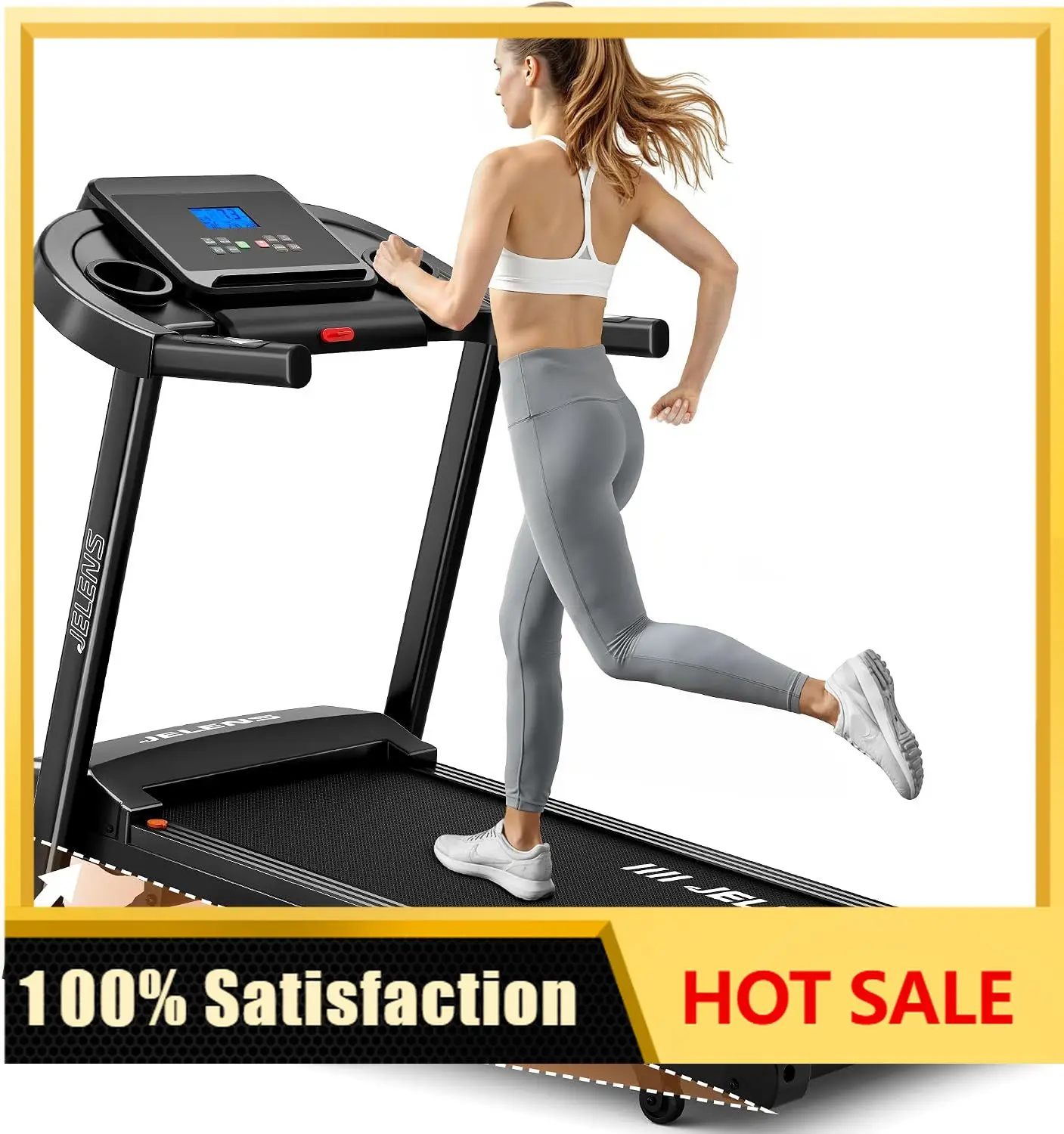 Treadmill for Home with 0-15% Auto Incline, Foldable Walking Pad Treadmill with 330LBS Weight Capacity and Pulse Sensors, 3.0HP