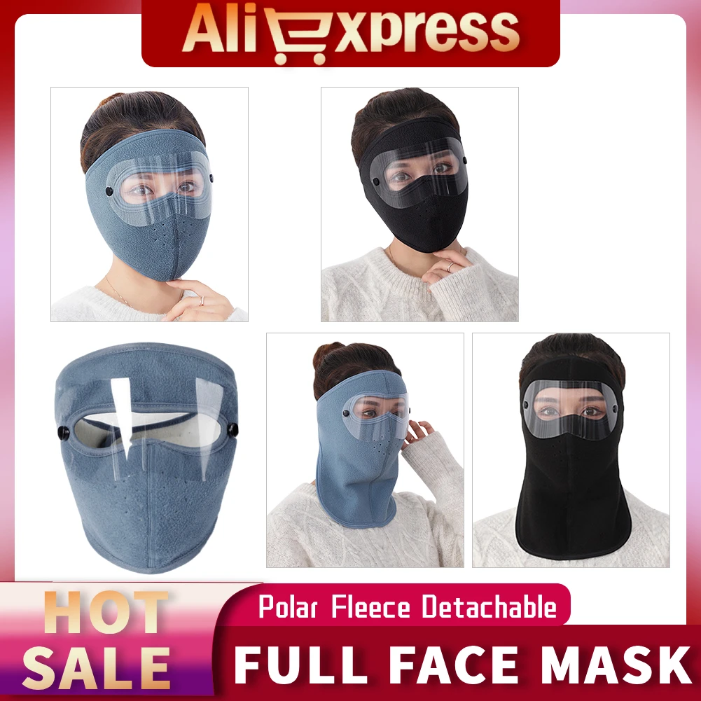 Winter Radfahren Vollgesichtsmaske Polar Fleece Motorrad Gesichtsbedeckung Wärmende Vollabdeckung Gesichtsmaske für Outdoor Radfahren Skifahren Wandern