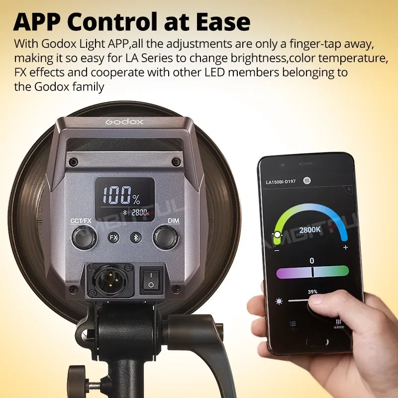 Godox LA150D LA150BI 190 واط LA200D LA200BI 230 واط لوحة ال سي دي LED الفيديو الضوئي الإخراج المستمر + APP التحكم بوينز جبل إضاءة الاستوديو #3