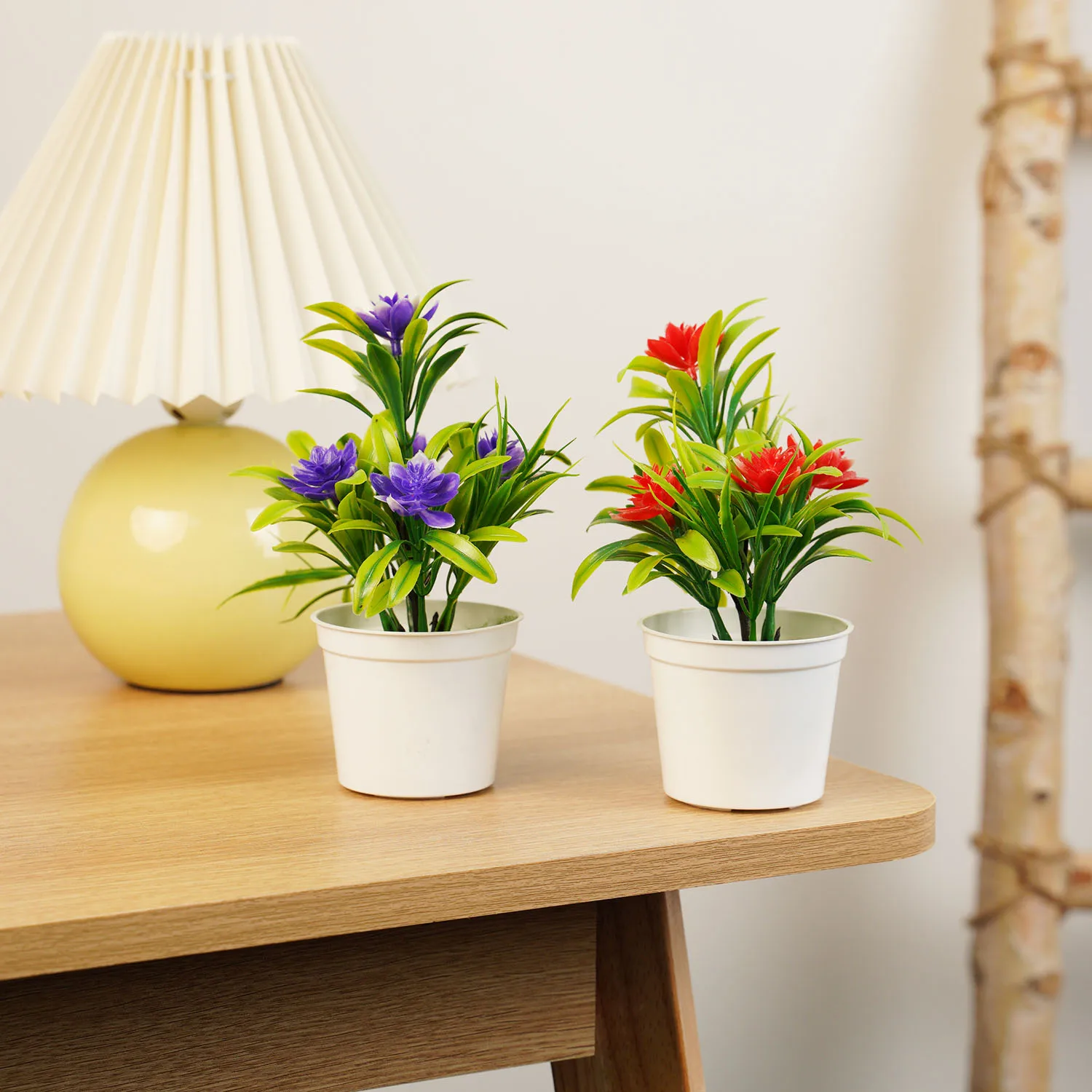 Plants Potted Green Bonsai Pot Plants Artificial Flowers For Home Decor Craft Plant Decorative Fake Flower Ornaments