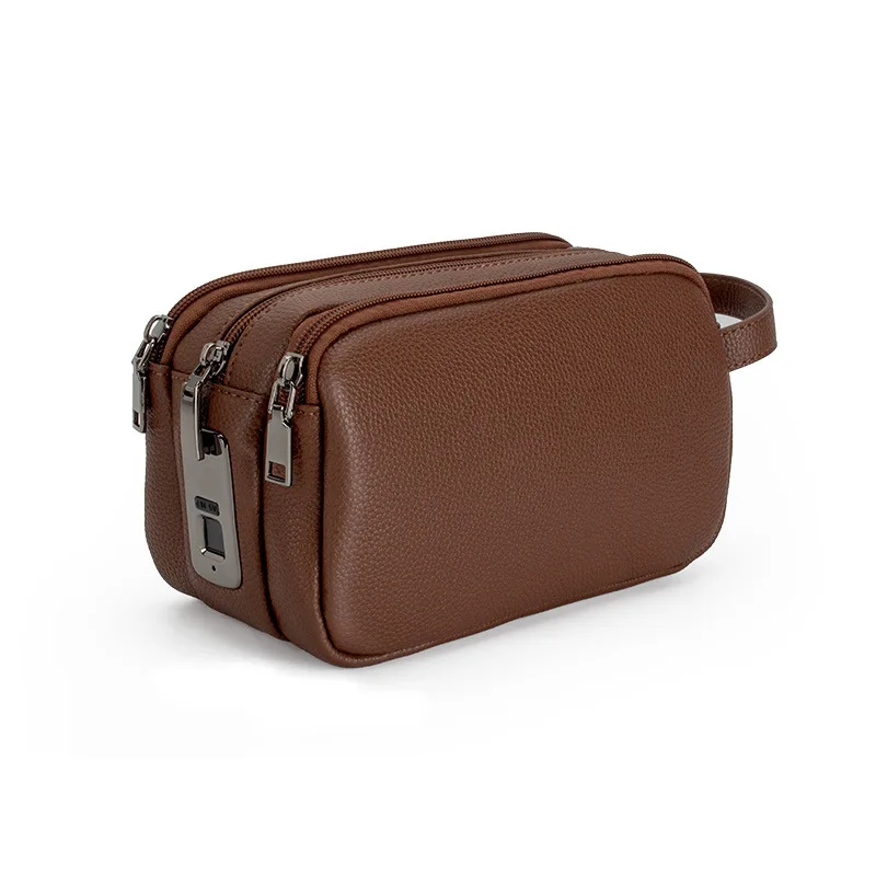 Clutch Bags Handbags for Men and Woman with Smart Fingerprint Unlock Anti-thef Wallets Envelope Bag Purse Business Male SAC view 2