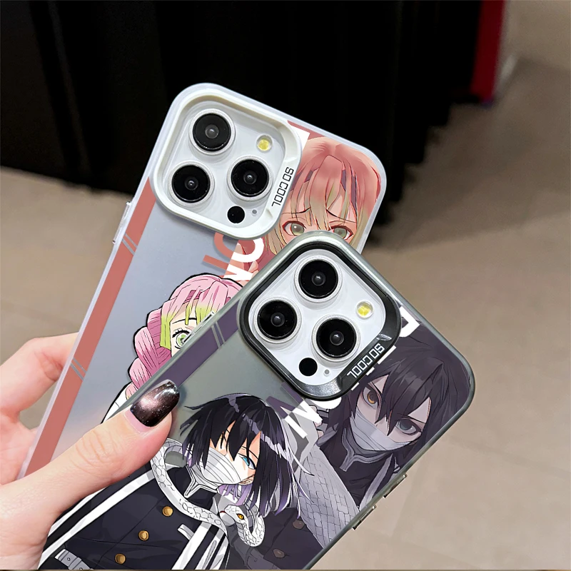 Demon Slayer Anime Phone Case for Xiaomi Redmi Note 13 12 11 Pro Plus 4G 5G 12S 11S 10S 10 9 9S 8 12C 13C A3 Plating Back Cover image 4