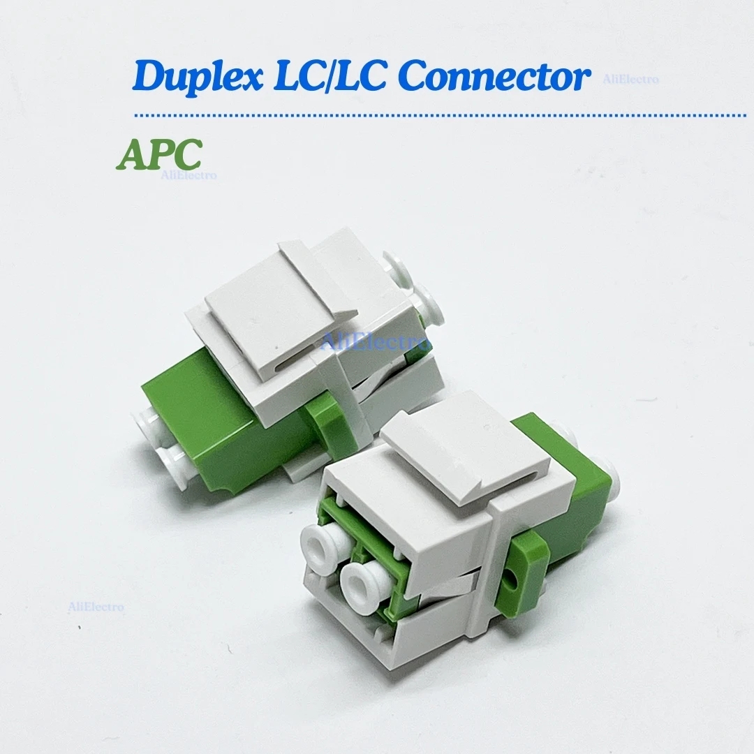 APC Optical Fiber Keystone Pass Through Socket Plug With Hook Insert For Duplex LC/LC Connector Adapter Network Extension Module