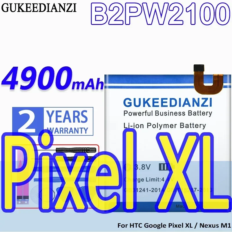 

Аккумулятор GUKEEDIANZI большой емкости B2PW2100 B2PW4100 3900 мАч/4900 мАч для HTC Google Pixel XL/для Nexus M1 S1 batterij