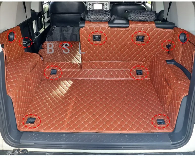 06-21 Year For Toyota FJ Cruiser Accessories Interior Modification Trunk Mat Full Encirclement Decoration Leather Pad Protection