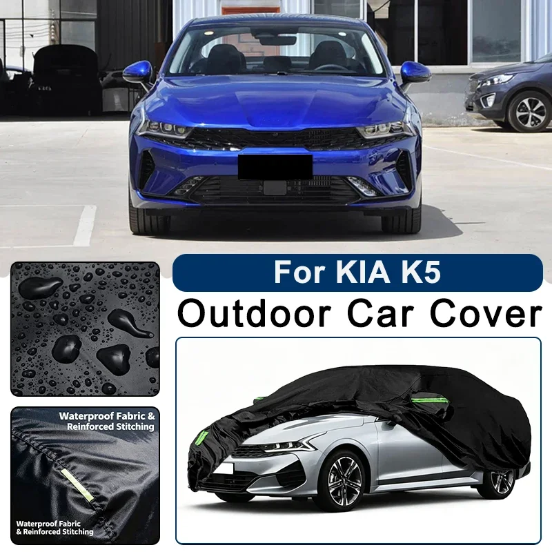 

Outdoor Car Cover Waterproof Dustproof UV Sun Protection, Full Car Protector Exterior Accessories For KIA K5 DL3