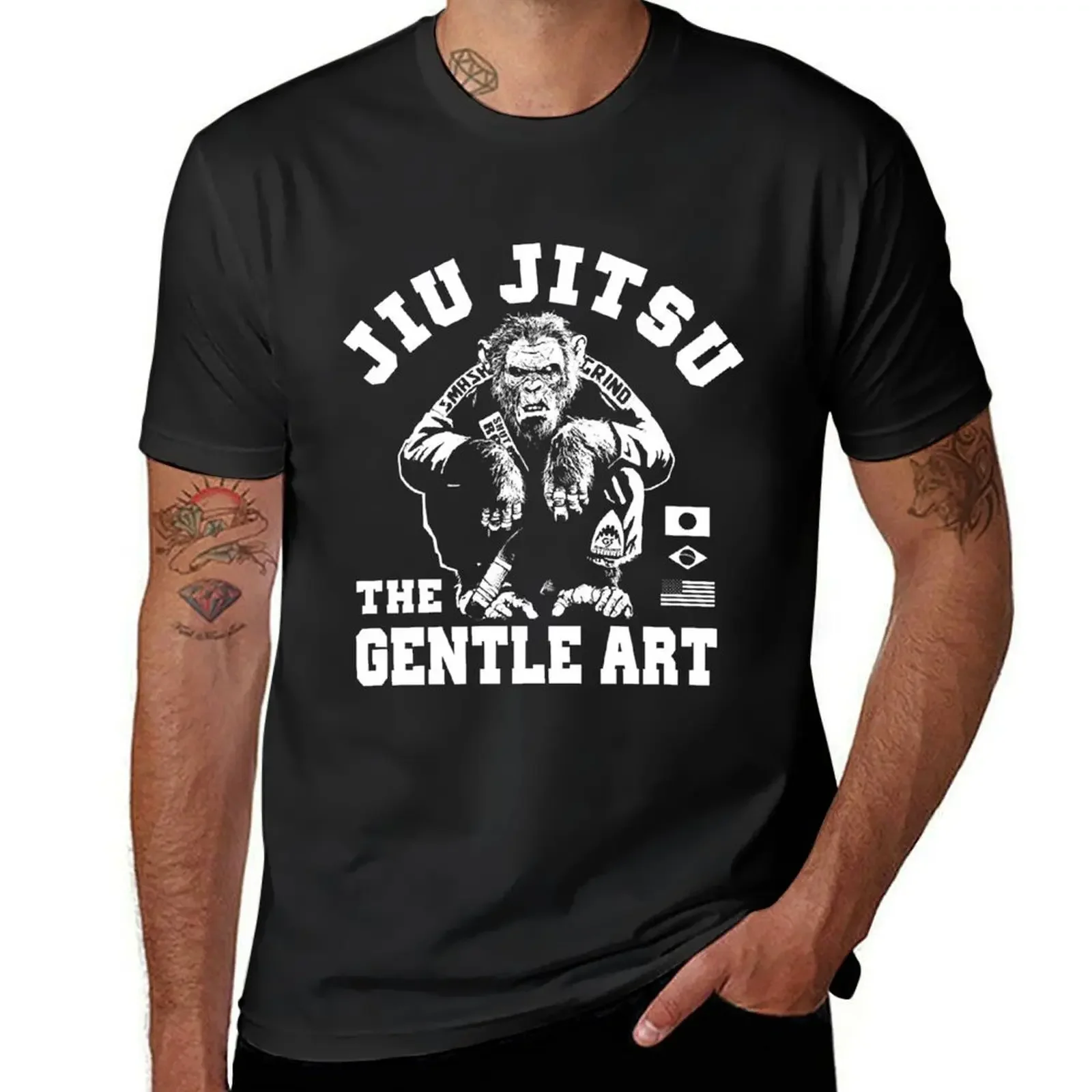 Gentle Art Chimp T-Shirt plus sizes graphics fruit of the loom mens t shirts