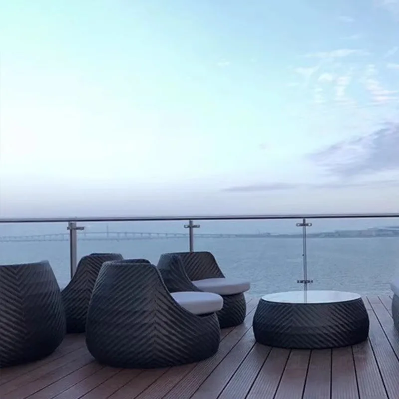 Ensembles de meubles de jardin nordiques en bois fauteuil Boho ensembles de meubles de jardin tissu Balkoni Giardino Arredo meubles de Patio ensemble d'extérieur