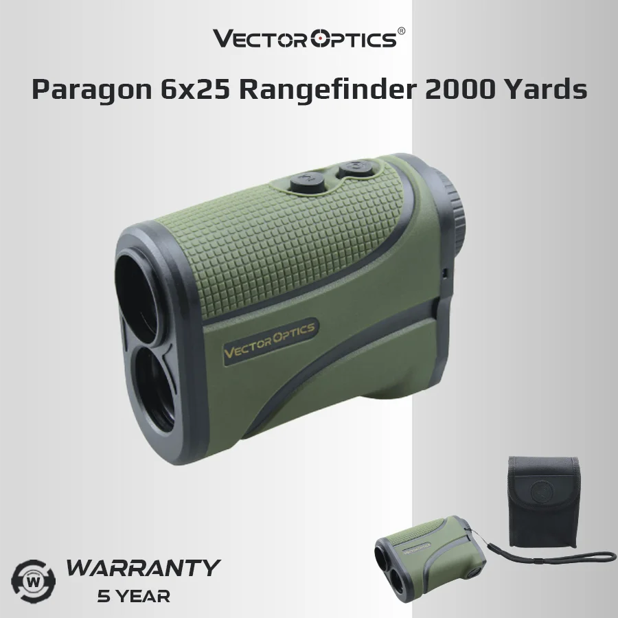 Vector Optics Paragon 6X25 Lcd Laser Rangefinder 2000 Yards Hunting Golf Range Finder Pinlock Scan Mode