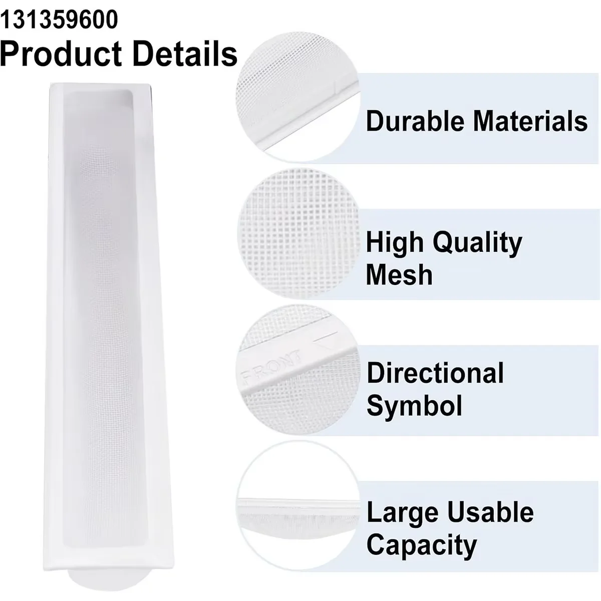 131359600 Dryer Lint Filter for Frigi-daire, Ken-More, G-E Dryers Replace 5304516871,131359603,131152700,131359601,131359602