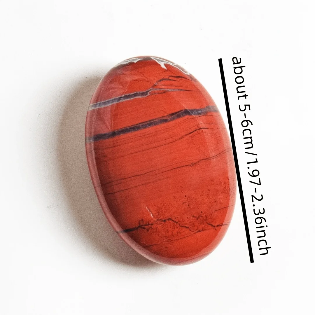 Natural Red Jasper Agate Palm Stone, Smooth Agate Crystal Pocket Worry Stones, Red Jasper Oval Palm Stone, home decorative stone