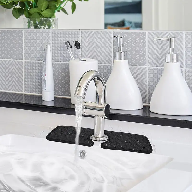 Kitchen Faucet Absorbent Mat Sink Splash Catcher Guard Microfiber Drying Pad Countertop Protector for Kitchen Bathroom