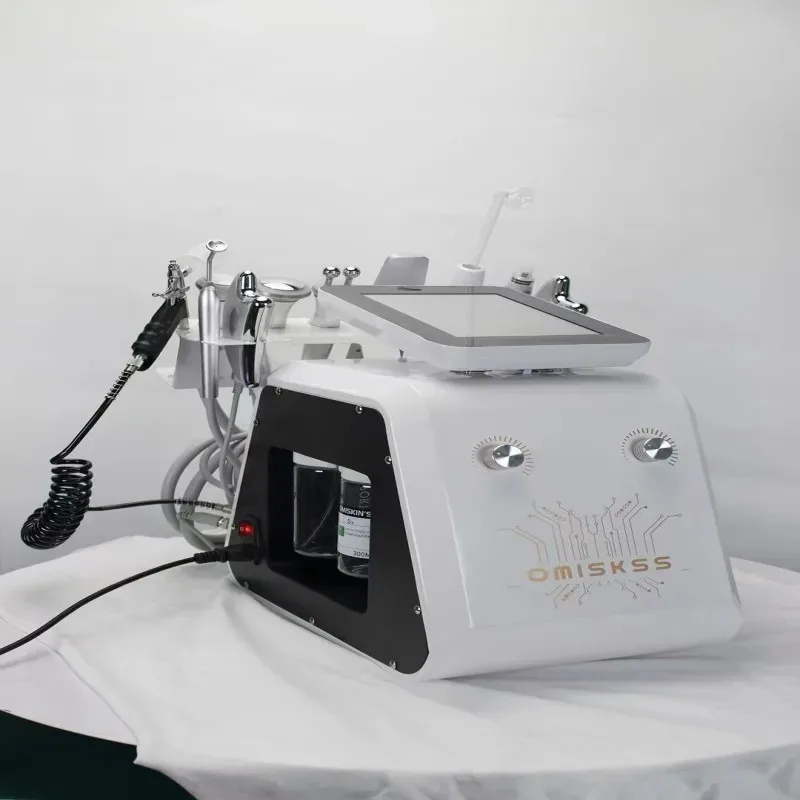 New 9 in 1 Benchtop Black Pearl Professional Face Spa Aqua Peel Facial Hydroder5mabrasion Machine Face Cleansing Firming Lifting