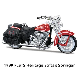 Maisto 1:18 harley-davidson 1999 flsts heritage softall springer vermelho die cast veículos colecionáveis passatempos modelo de motocicleta brinquedos