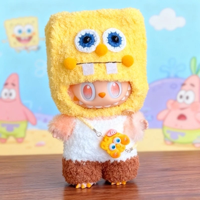 Only Clothes for 17cm V1 V2 V3 Labubu Spider-Man Tigger Mickey Lotso Stitch Cotton Doll Cartoon Accessories Toy Birthday Gifts