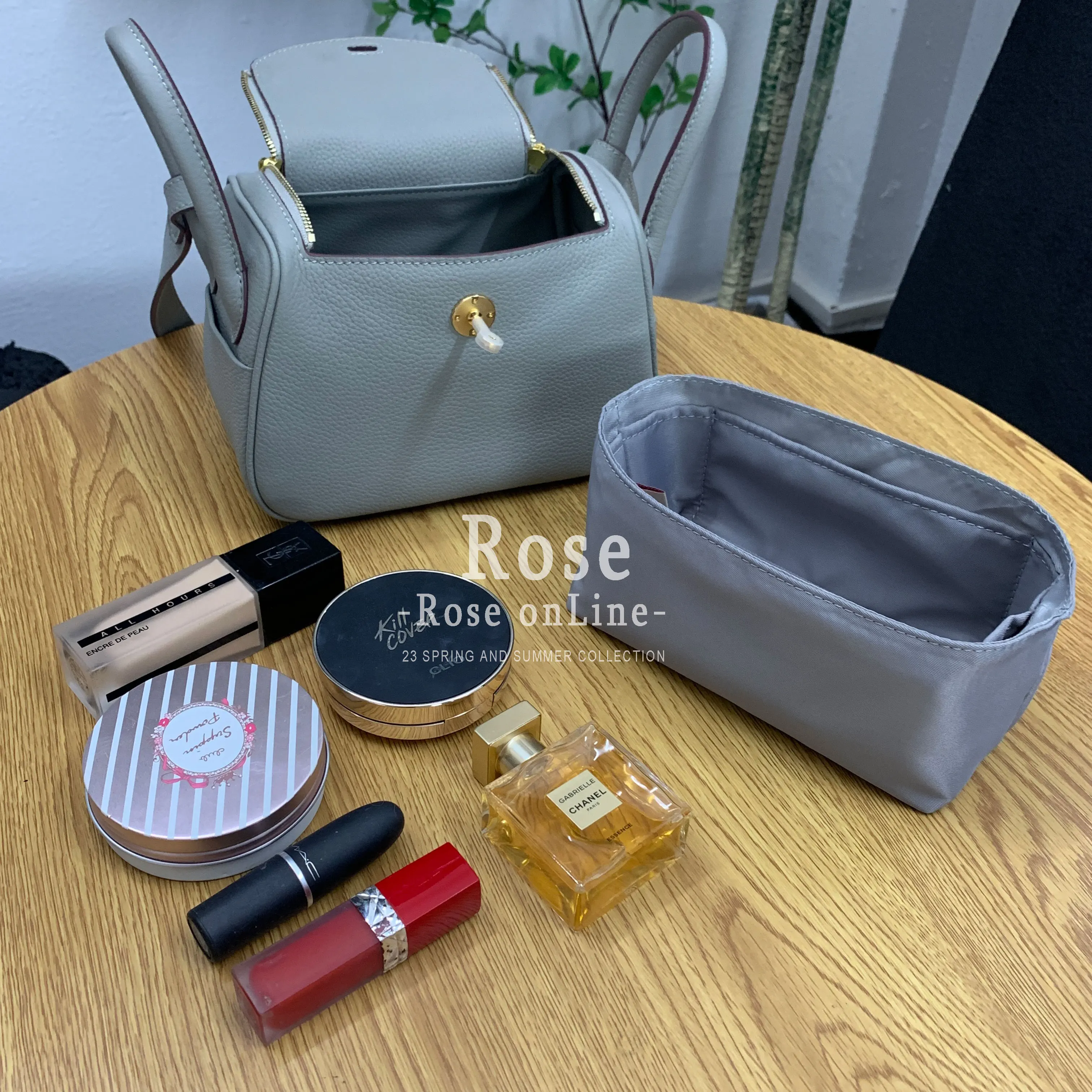 Bolsa organizadora de insertos de nailon para Lindy Handbag Mini 26 30 34, bolso de mano de maquillaje para mujer, bolsas de almacenamiento de