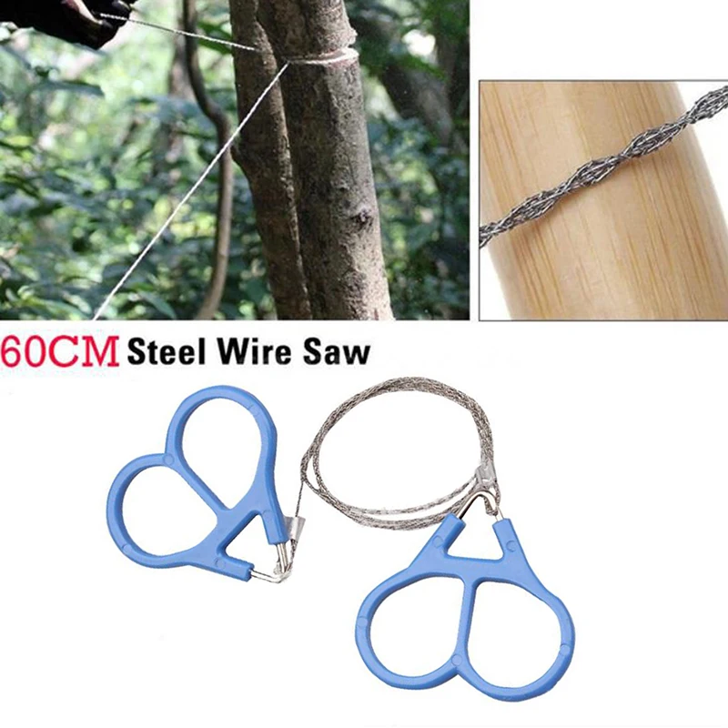 Portable 1pc Manual Hand Steel Rope Chain Saw Practical Emergency Survival Gear Steel Wire Outdoor Camping Hiking Tools