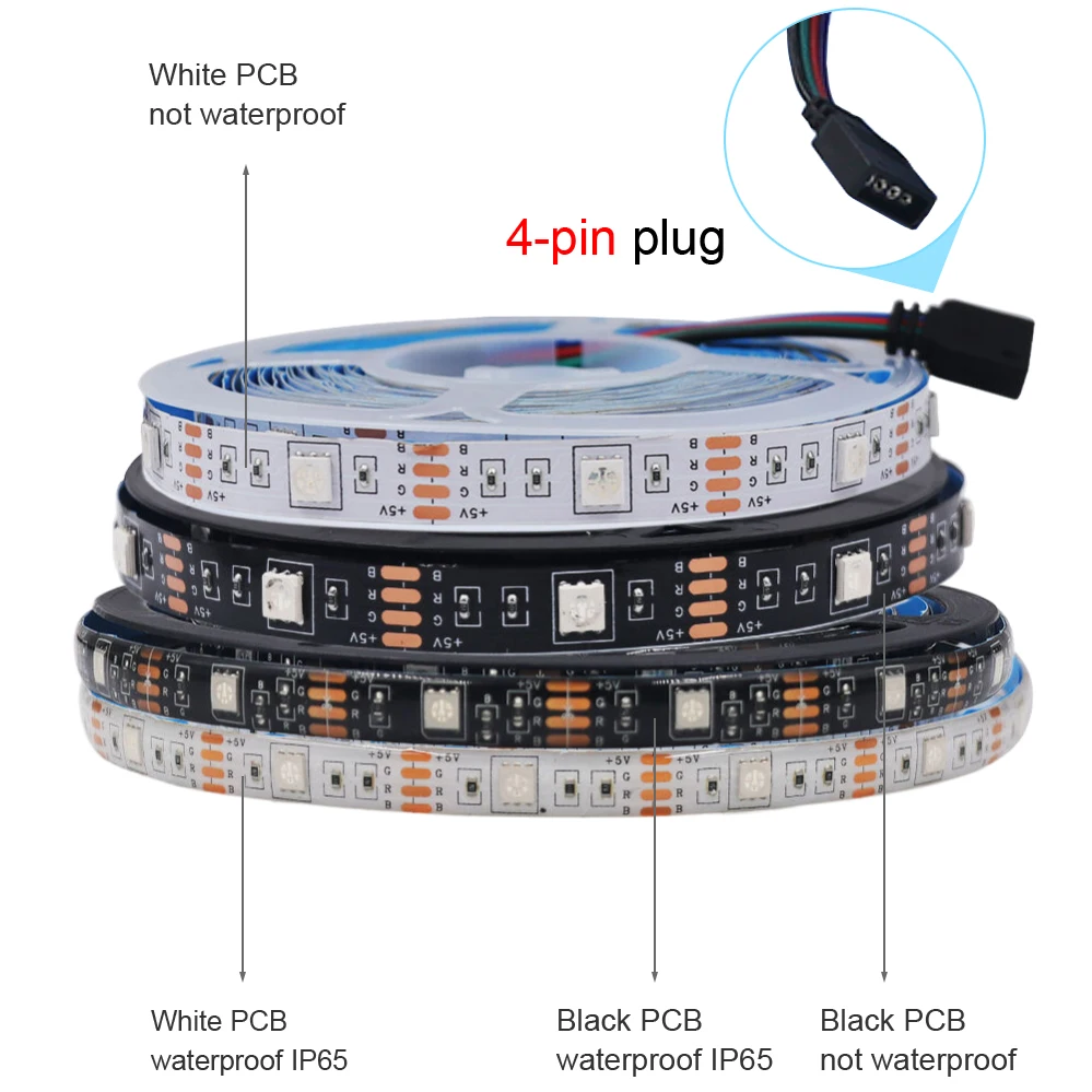 5V lampka listwy RGB LED USB 5050 24Key 44key Kit USB Power Bluetooth APP zdalnie sterowana wodoodporna elastyczne taśma Led