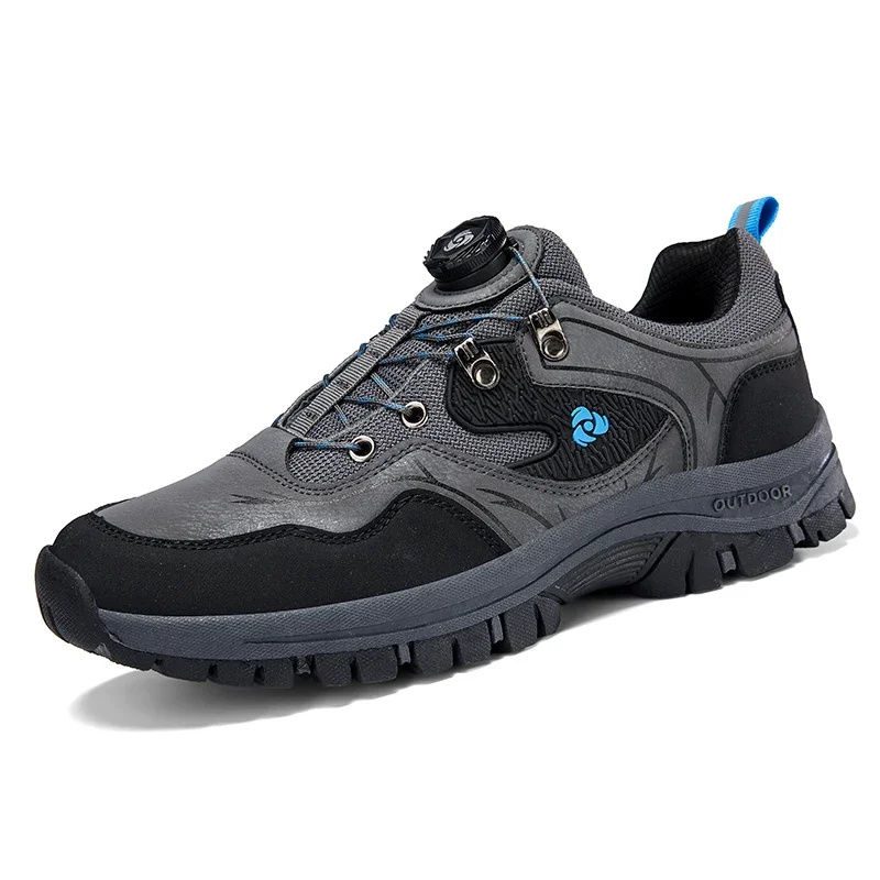 

Shoes for Men 2025 New Men Sneakers Leather Waterproof Mountaineering Camping Hiking Shoes Thick Sole Comfortable Running Shoes